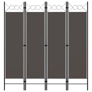 vidaXL Kamerscherm met 4 panelen 160x180 cm antraciet