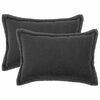 vidaXL Kussensloop 2 st HOUTEN Donkergrijs 50 x 70 cm Boucl&eacute;