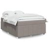 vidaXL Boxspring met matras stof taupe 140x190 cm