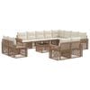 vidaXL Tuinbankenset 13 pcs Beige en Cr&egrave;me Wit poly rattan