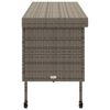 vidaXL Tuinbox met wielen 160x55x75 cm poly rattan grijs