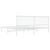 vidaXL Bedframe met hoofdbord metaal wit 193x203 cm