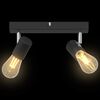 vidaXL Plafondspot met schijnwerpers Zwart 26 x 6,5 x 11,5 cm Metaal