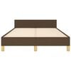 vidaXL Bedframe zonder matras 120x190 cm stof donkerbruin
