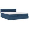 vidaXL Ottoman bed met matras en LED's 160x200cm stof blauw