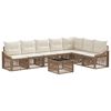 vidaXL Tuinbankenset 8 pcs Beige poly rattan