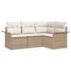 vidaXL Tuin Sofa Set 4 st Beige poly rattan