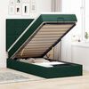 vidaXL Ottoman bed met matrassen 90x190cm fluweel donkergroen