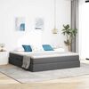 vidaXL Opslag bed met matras Donkergrijs 180 x 200 cm Polyester