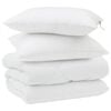 vidaXL Winter Dekbed met kussen 3 pcs Wit Microvezel