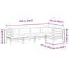 vidaXL 5-delige Loungeset met kussens massief douglas vurenhout