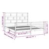 vidaXL Bedframe massief hout wit 180x200 cm