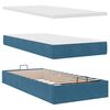 vidaXL Ottoman bed met matras 80x200cm fluweel donkerblauw
