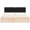 vidaXL Bedframe met Gevoerd Hoofdgedeelte Zwart 180 x 200 cm