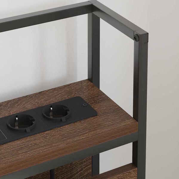 vidaXL Opberghoofdbord met plank bruin eikenkleur 90 cm Bewerkt hout