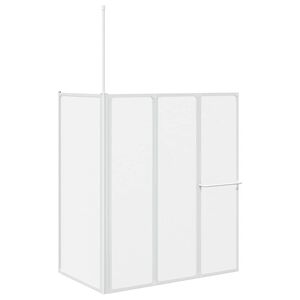 vidaXL Badwand L-vormig 4 panelen inklapbaar 70x120x137 cm