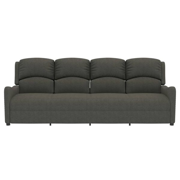 vidaXL Massagestoel 4-zits verstelbaar stof donkergrijs