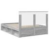vidaXL Bedframe Grijs Sonoma 135 x 190 cm Massief grenenhout