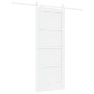 vidaXL Schuifdeur ORKDAL Wit 83 x 202 cm Massief grenenhout