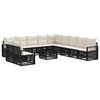 vidaXL Tuinbankenset 12 st Zwart poly rattan