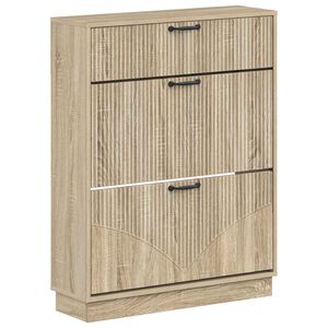 vidaXL Schoenenkast HOORN 78 x 24 x 100 cm Bewerkt hout Sonoma Eiken