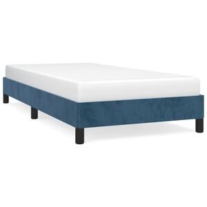 vidaXL Bedframe zonder matras 80x200 cm fluweel donkerblauw