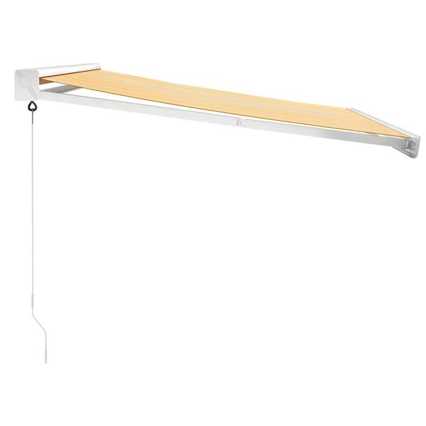 vidaXL Luifel uittrekbaar 3x2,5 m stof en aluminium geel en wit