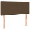 vidaXL Boxspring met matras en LED stof donkerbruin 120x190 cm