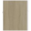 vidaXL Wastafelkast 90x38,5x46 cm bewerkt hout wit en sonoma eiken
