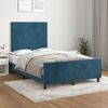 vidaXL Bedframe zonder matras 120x190 cm fluweel donkerblauw