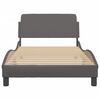 vidaXL Bedframe "Dover" kunstleer grijs 100x200 cm