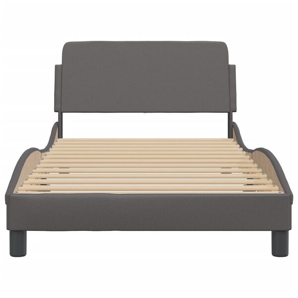 vidaXL Bedframe "Dover" kunstleer grijs 100x200 cm