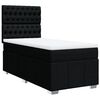 vidaXL Boxspring met matras stof zwart 90x190 cm