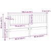 vidaXL Gestoffeerd hoofdbord Wit 180 cm Massief grenenhout