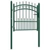 vidaXL Poort met speerpunten 100x100 cm staal groen