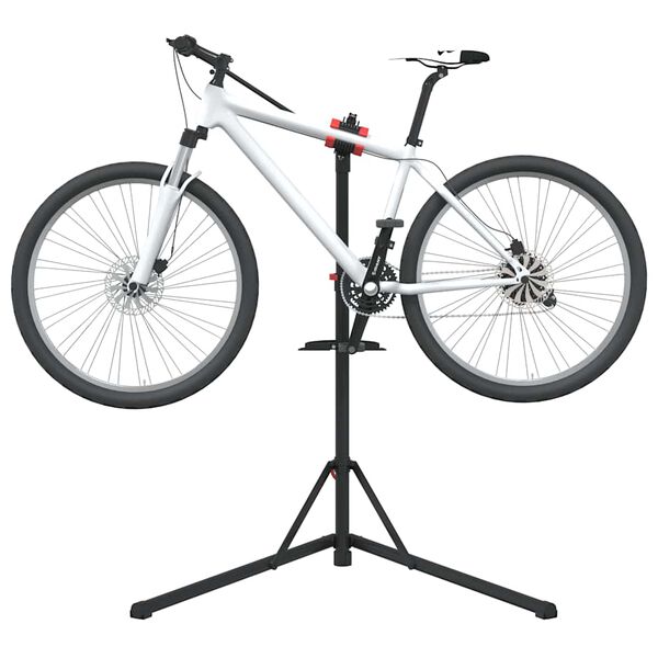 vidaXL Fietsreparatiestandaard inklapbaar 92-152 cm staal rood