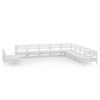 vidaXL 11-delige Loungeset massief grenenhout wit