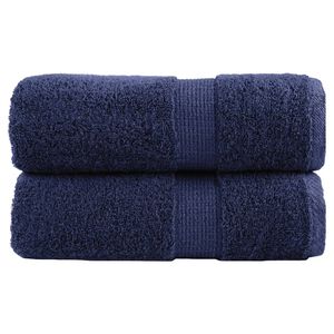 vidaXL Premium washandjes SOLUND 2 stuks marineblauw 30x30 cm 600 g/m&sup2;
