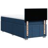 vidaXL Boxspring met matras stof blauw 90x200 cm