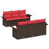 vidaXL Tuin Sofa Set 7 st Bruin poly rattan