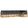 vidaXL Buiten bankenset 5 st Wit en antracietkleurig Polyester