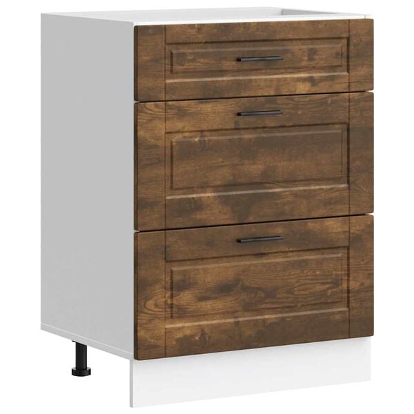 vidaXL Onderkast Porto bewerkt hout gerookt eikenkleurig