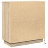 vidaXL LED Sideboard Sonoma Eiken 71 x 34,5 x 75 cm Bewerkt hout