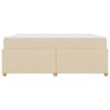 vidaXL Bedframe met matras Cr&egrave;me 180 x 200 cm Stof