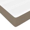 vidaXL Boxspring met matras stof taupe 90x190 cm