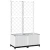 vidaXL Plantenbak met latwerk 80x40x136 cm polypropeen wit