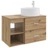 vidaXL Badkamermeubelset 2 st Artisanaal eiken Bewerkt hout