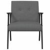 vidaXL Fauteuil Donkergrijs 59 x 75 x 78 cm Stof
