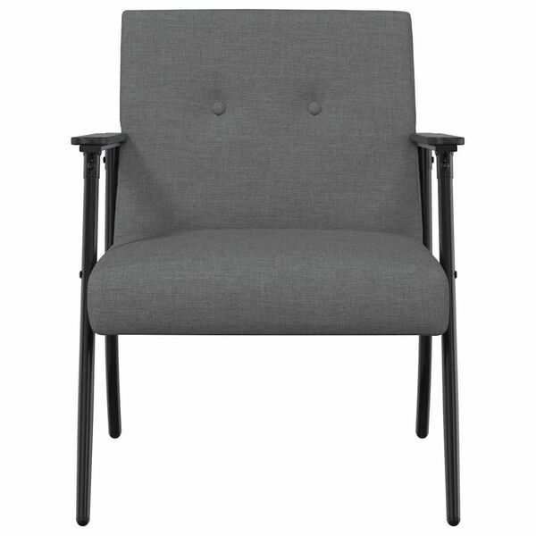 vidaXL Fauteuil Donkergrijs 59 x 75 x 78 cm Stof
