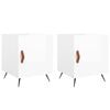 vidaXL Nachtkastjes 2 st 40x40x50 cm bewerkt hout hoogglans wit